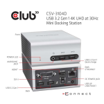 CLUB3D USB-A 3.1 4K UHD MINI DOCKING STAT.